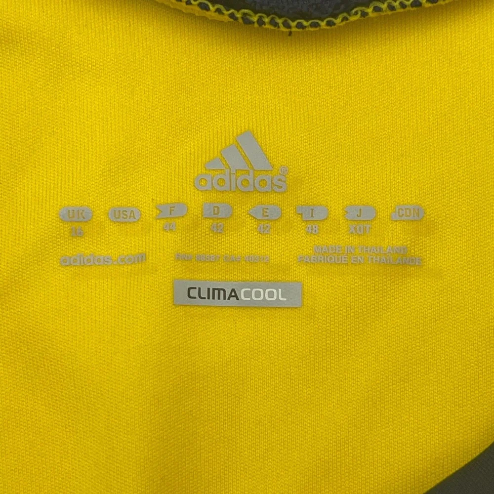 Adidas Colombia National Team 2011 Home Soccer Jersey Yellow Mens Medium